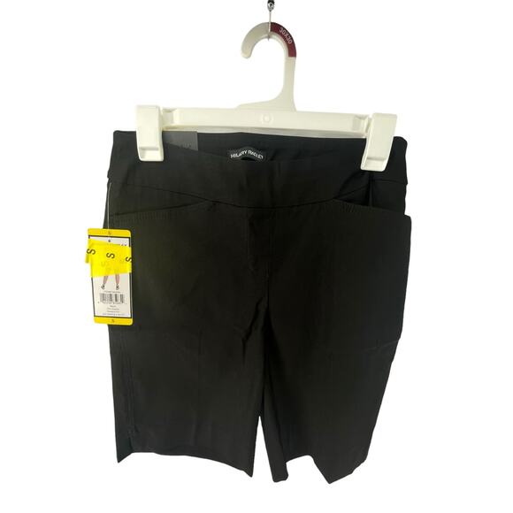 NWT Hilary Radley Black Flat Front Chino Bermuda Shorts Women's Size Small - Picture 3 of 9